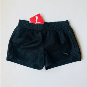 NWT Puma Kids Girls Black Running Shorts-Size 6